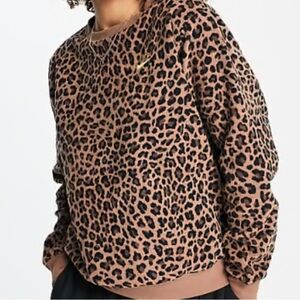 Nike Brown Leopard Print Sweatshirt